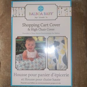 NWT Balboa Baby Shopping Cart High Chair Cover in Tulip Yellow & Grey